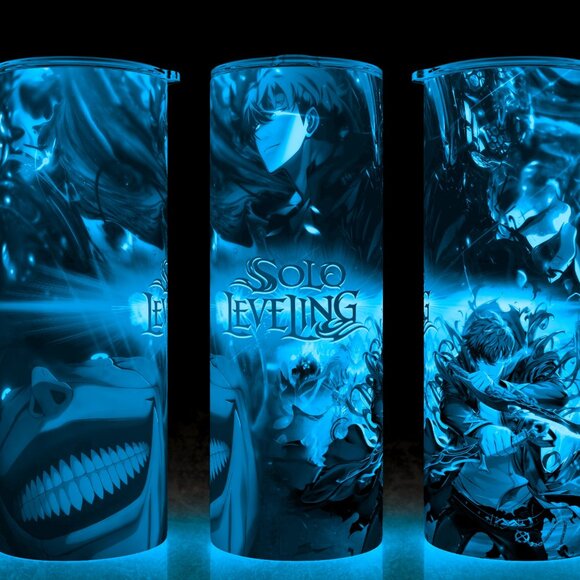 Glow in the Dark Solo Leveling Sung Jin-woo Anime Cup Mug Tumbler - Picture 1 of 4